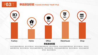 写字楼背景橙色企业市场营销策划PPT模板 相册第17张图 