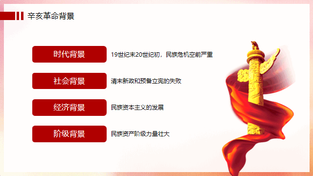 《辛亥革命纪念日》PPT班会课件德育主题班会PPT模板 相册第4张图 