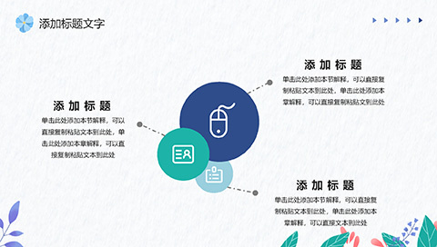 矢量植物叶子背景小组项目汇报PPT模板 相册第4张图 