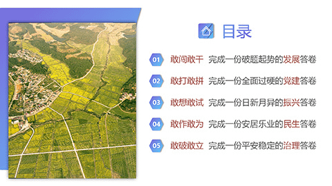 党政主题工作总结汇报PPT巡看比汇报PPT模板 相册第2张图 