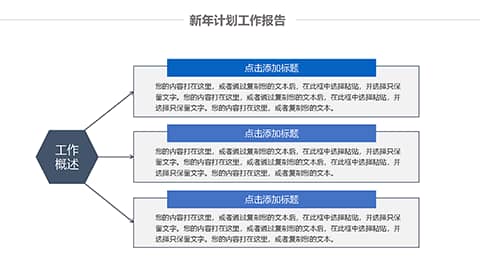 精美蓝色工作总结新年计划PPT模板 相册第4张图 