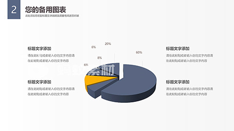 极简蓝黄商务办公风工作汇报PPT模板 相册第11张图 