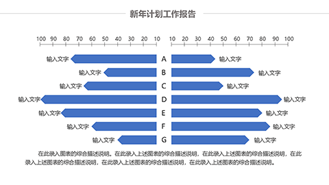 精美蓝色工作总结新年计划PPT模板 相册第24张图 