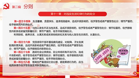 中国共产党纪律处分条例PPT模板 相册第40张图 