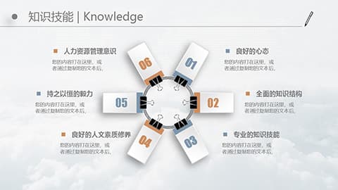 框架完整的岗位竞聘个人求职简历PPT模板 相册第8张图 