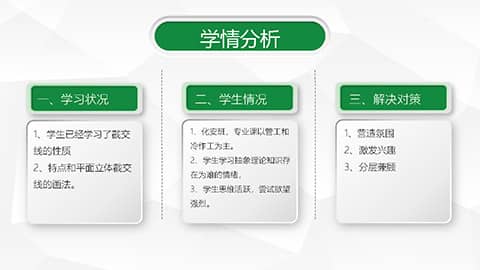 绿色简约线条图文信息化教学说课PPT模板 相册第4张图 